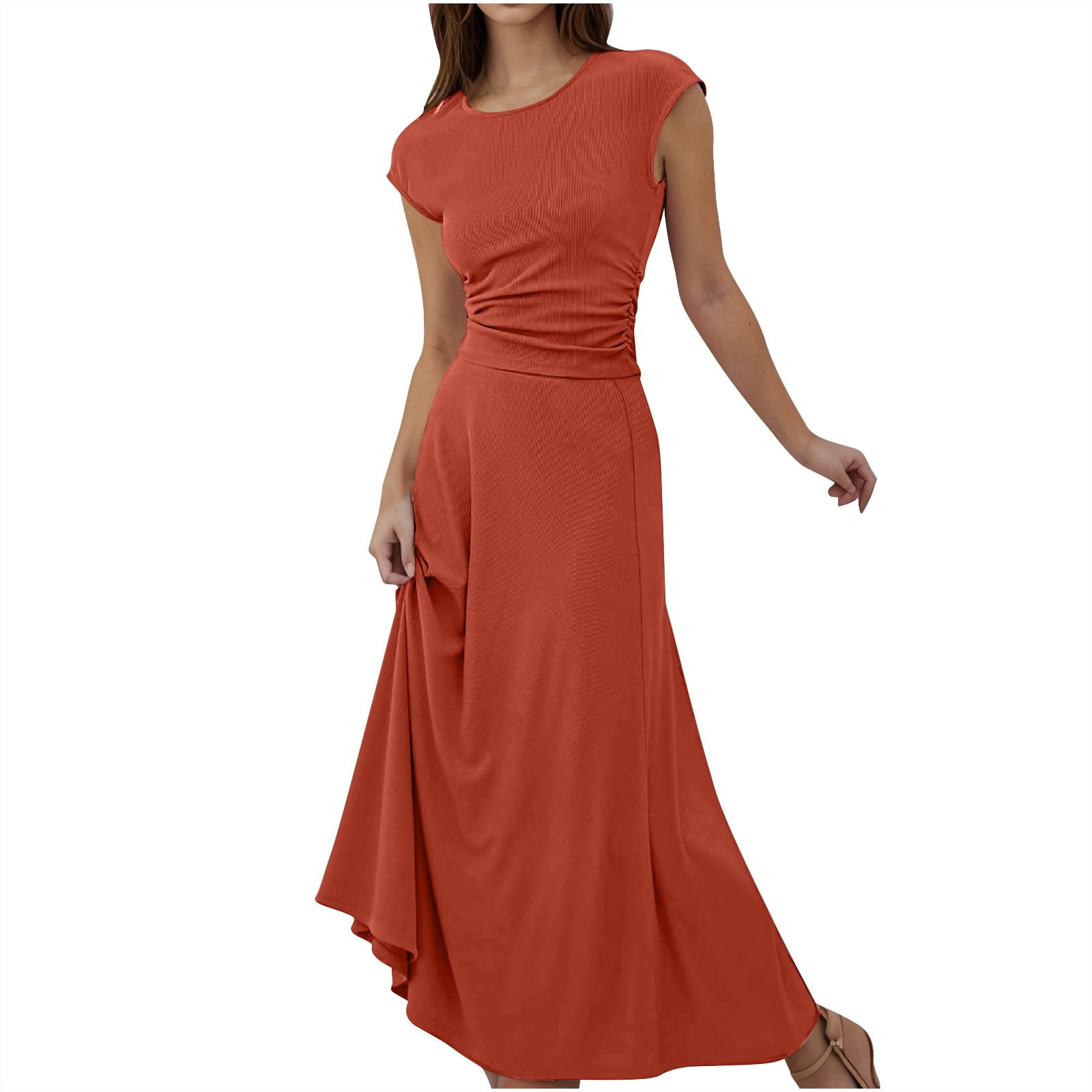 2 Piece Skirt Set for Women Sleeveless/Short Sleeve Top with Flowy Maxi  Skirts Elegant 2pc Dress Sets - Walmart.com