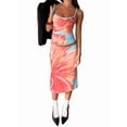 thumbnail image 1 of 2 Piece Skirt Sets for Women Summer, Floral Sleeveless -Top Bodycon Maxi Skirts Y2k Vacation Outfits Blue S, 1 of 8