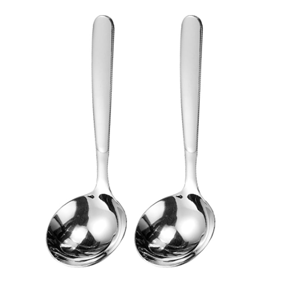 VIVANI Emilian Dinner Spoons Set of 12, Stainless Steel Tablespoons, 7.3  Mirror Polished Soup Spoons, Dishwasher Safe