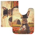 thumbnail image 1 of 2 Piece Soft Bathroom Rug Set An Easter Bunny Bath Mat and U-Shaped Toilet Contour Rug (16"x24"+20"x24"), 1 of 9