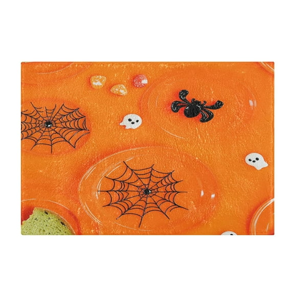 2 Piece Soft Bathroom Rug Set Black Spider Webs Bath Mat and U-Shaped Toilet Contour Rug (16"x24"+20"x24")