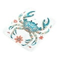 thumbnail image 1 of 2 Piece Soft Bathroom Rug Set Colorful Blue Crab Bath Mat and U-Shaped Toilet Contour Rug (16"x24"+20"x24"), 1 of 9