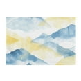 thumbnail image 1 of 2 Piece Soft Bathroom Rug Set Light Blue and Yellow Mountain Bath Mat and U-Shaped Toilet Contour Rug (16"x24"+20"x24"), 1 of 6