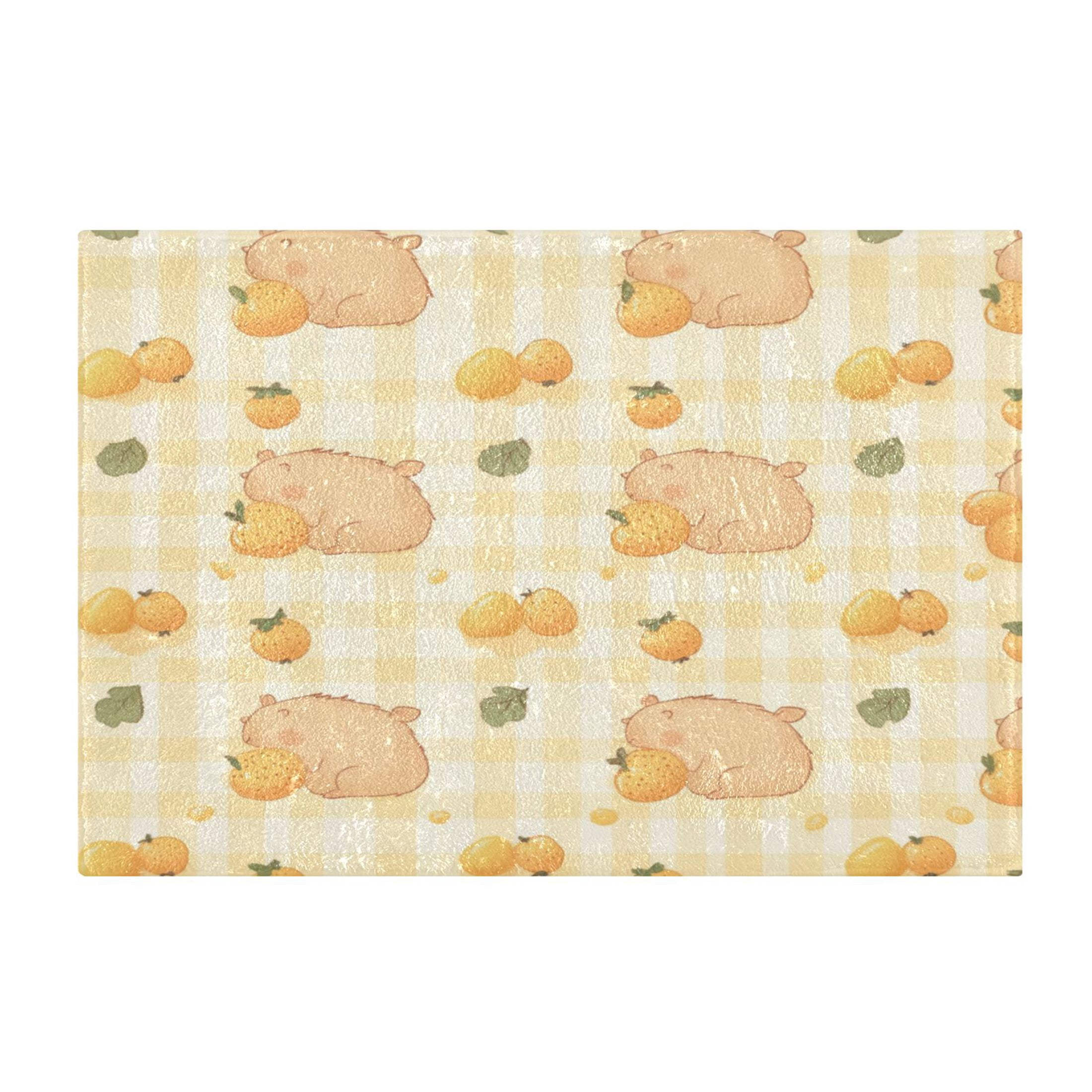 Capybara Rug Rectangle 2 Piece Soft Bathroom Rug Set Light Brown Capybara Bath Mat and U ...