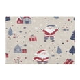 thumbnail image 1 of 2 Piece Soft Bathroom Rug Set Santa Claus Presents and Houses Bath Mat and U-Shaped Toilet Contour Rug (16"x24"+20"x24"), 1 of 5