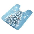 thumbnail image 1 of 2 Piece Soft Bathroom Rug Set White Christmas Tree Bath Mat and U-Shaped Toilet Contour Rug (16"x24"+20"x24"), 1 of 4