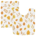 thumbnail image 1 of 2 Piece Soft Bathroom Rug Set Yellow Maple Leaf Pattern Bath Mat and U-Shaped Toilet Contour Rug (16"x24"+20"x24"), 1 of 9