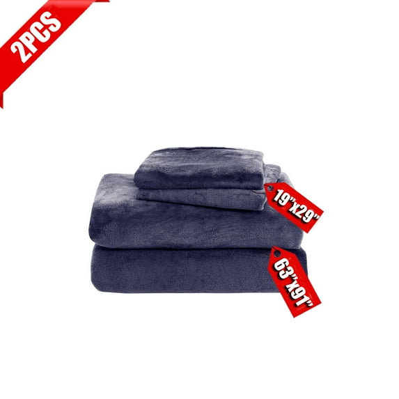 KOYPTL 2 Piece Soft Micro Fleece Sheet Set 63"x91",Flannel Velvet fleece Sheet Set Non Pilling Included 1 Flat Sheet and 1 Pillowcase,Thickened Warm Bedding Set for Dormitory Household Hotels Winter