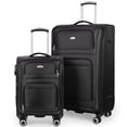 thumbnail image 1 of 2-Piece Softside Luggage Set Expandable Spinner with TSA Lock, Lightweight Carry-On & Large Checked Suitcase,20"/30",Black - WD1622, 1 of 10