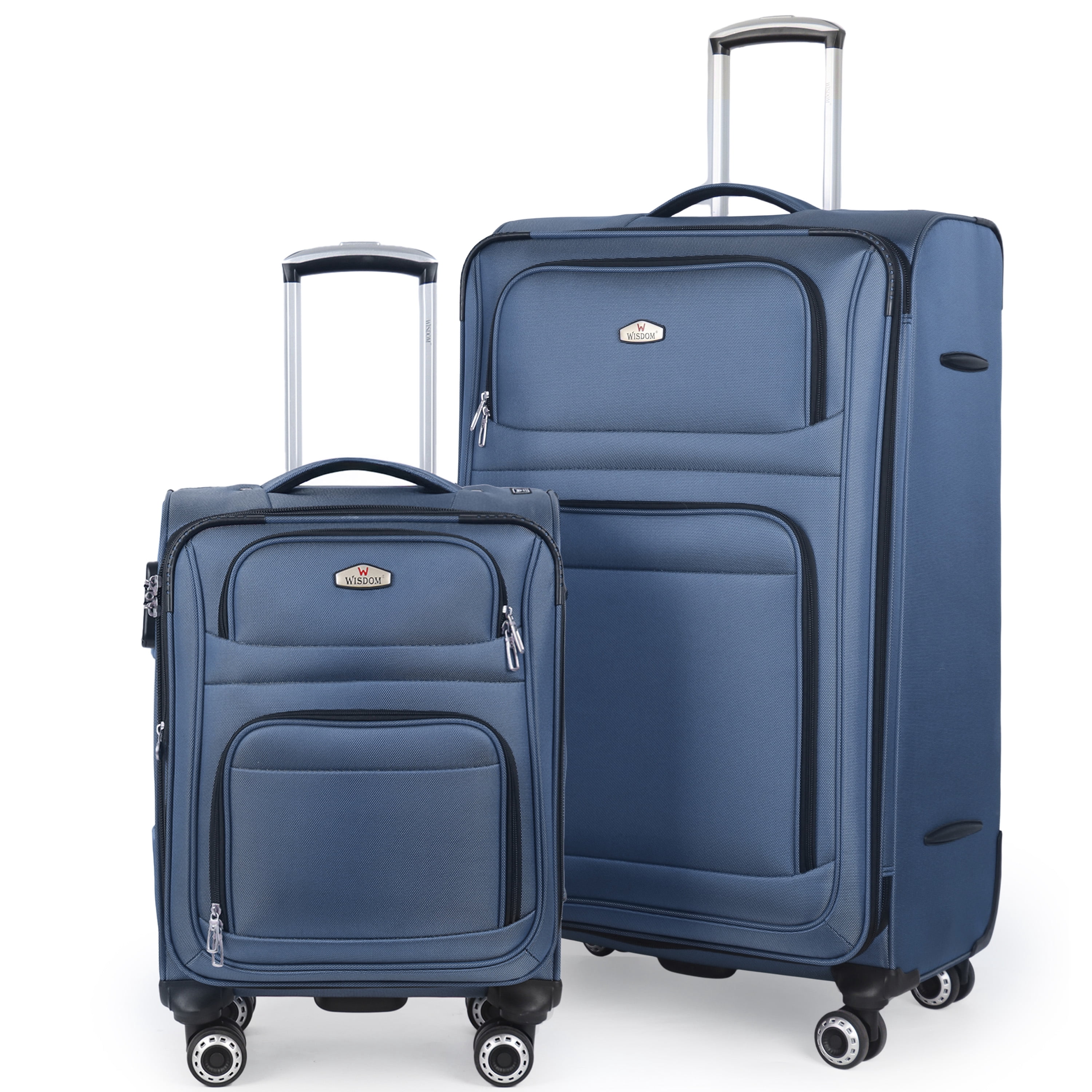 Wisdom 2 Piece Softside Luggage Set Expandable Spinner with TSA