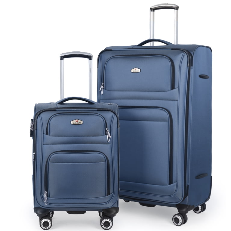 Wisdom 2 Piece Softside Luggage Set Expandable Spinner with TSA