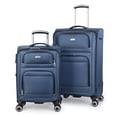 thumbnail image 1 of Wisdom 2 Piece Softside Luggage Set Expandable Spinner with TSA Lock, Carry-On & Medium Checked,20"/26",Blue - WD1622, 1 of 10