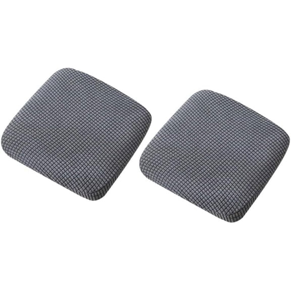 2 Piece Square Bar Stool Cover, Highly Elastic Square Stool Cover, Wrinkle Resistant Dustproof Stool Seat Cover, Washable Stool Cover 10-12.6in Dark-Gray