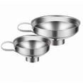 2 Piece Stainless Steel Canning Funnel Set, Wide Mouth Funnels for ...