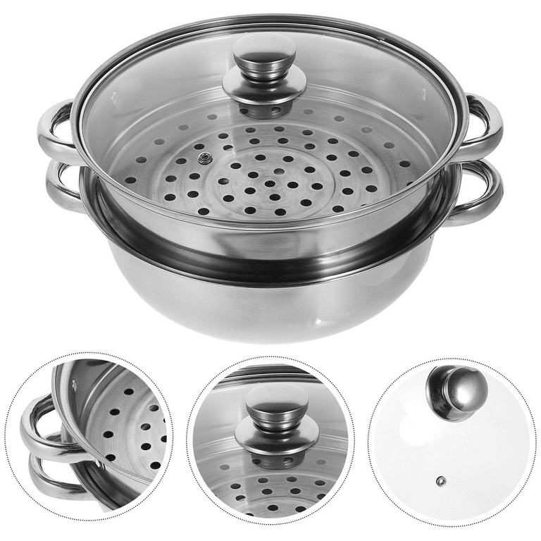  POPGRADE Steamer Basket for Cooking, 2 Size Set of