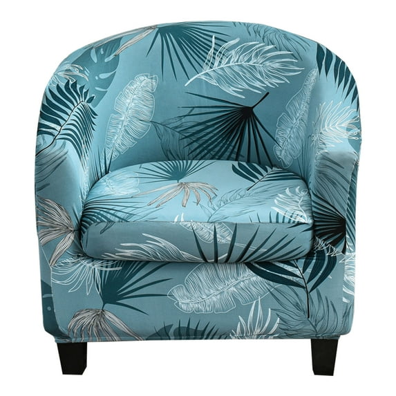2-Piece Stretch Club Chair Slipcover Printed Tub Chair Covers Armchair Cover for Living Room