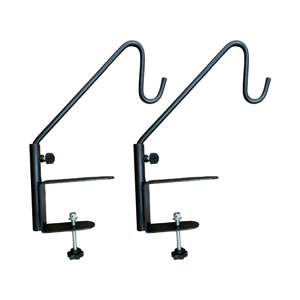 2 Piece Strong Deck Railing Hook Deck Mount Bird Feeders Hanger for Bird Feeders Pan & Outdoor Decorations