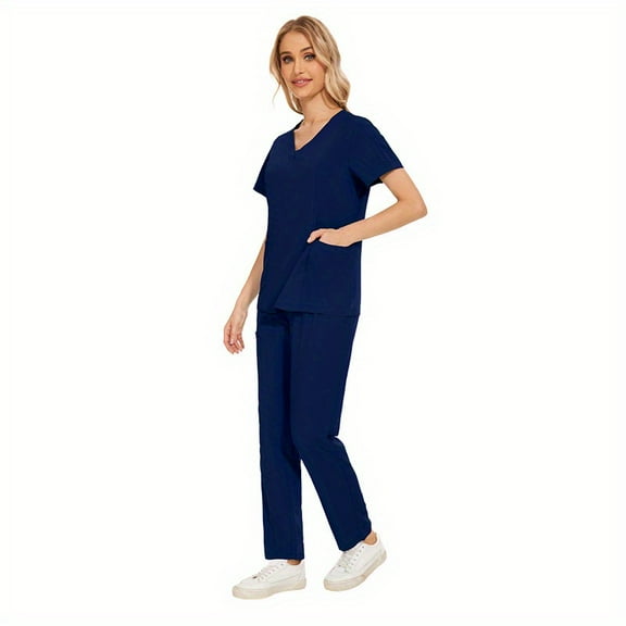 2-Piece Suit Cool & Confident: Women’s Quick-Dry Scrub Suits for Busy Dental Clinics!