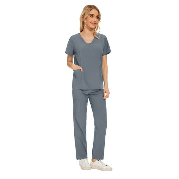 2-Piece Set Cool & Confident: Women’s Quick-Dry Scrub Suits for Busy Dental Clinics!