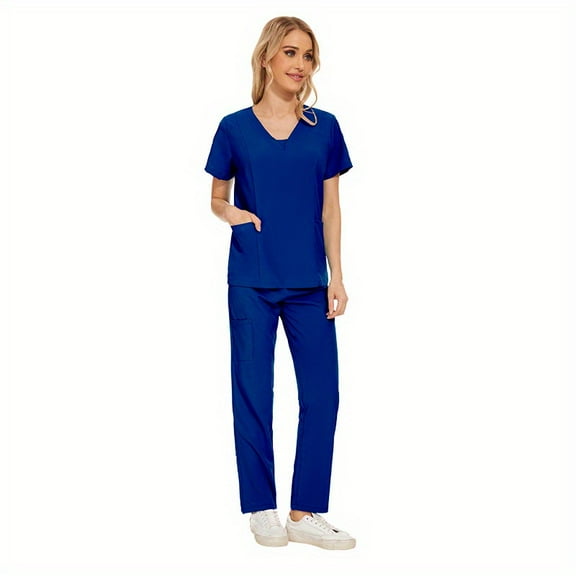 2-Piece Suit Cool & Confident: Women’s Quick-Dry Scrub Suits for Busy Dental Clinics!