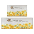 thumbnail image 1 of 2 Piece Sunflower Flowers on White Background Rug Kitchen Rug Set, Decor Kitchen Rugs, Absorbent Non-Slip Washable Floor Mats, Home Indoor Runner Rugs 17"x47"+17"x30", 1 of 7