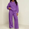 thumbnail image 1 of 2 Piece Sweat Suits Set for Women with Long Sleeve Hoodie and Sweatpant Sets for Daily Wear, 1 of 8