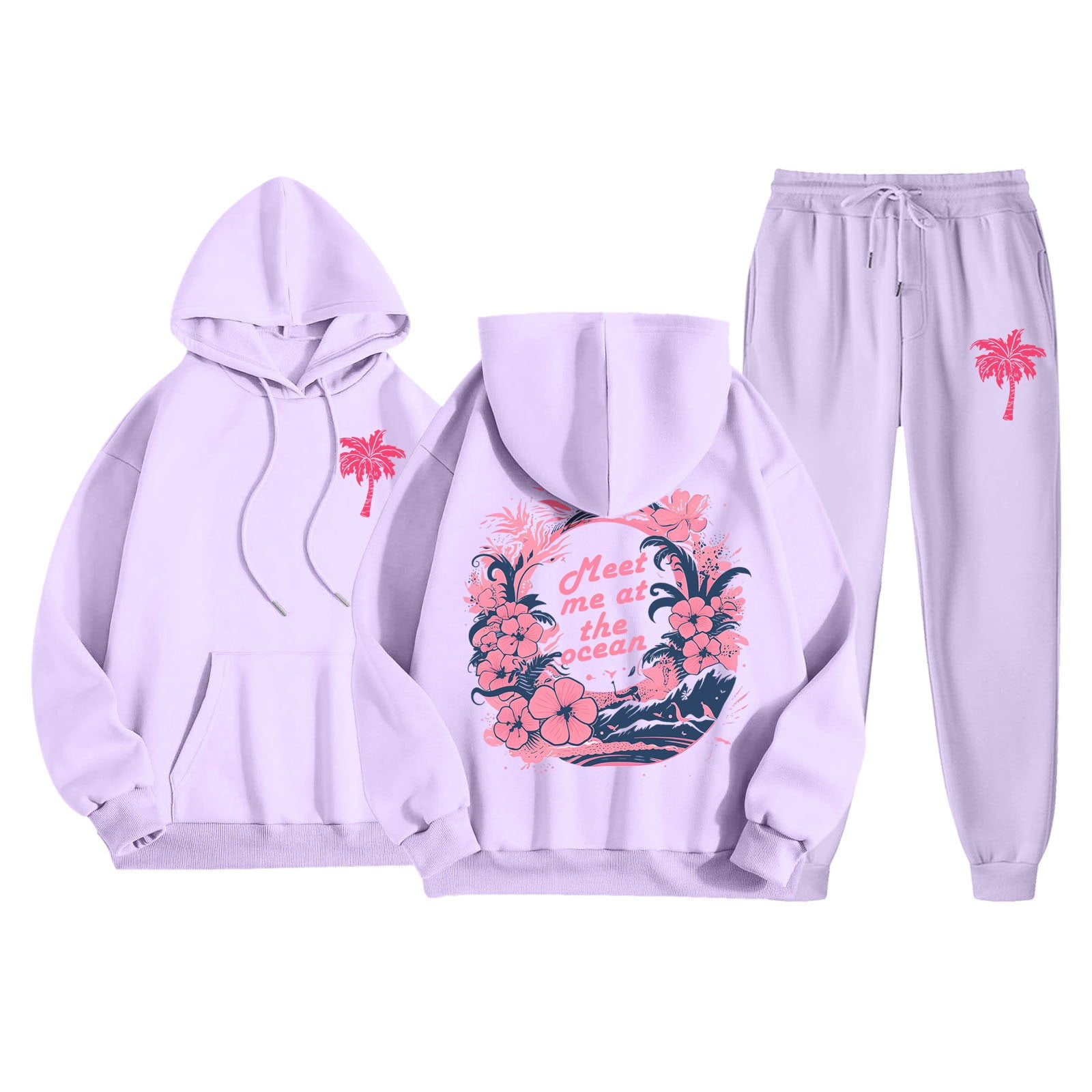 2 Piece Sweat Suits for Women Under 20 Dollars Cute Graphic Sweatsuits
