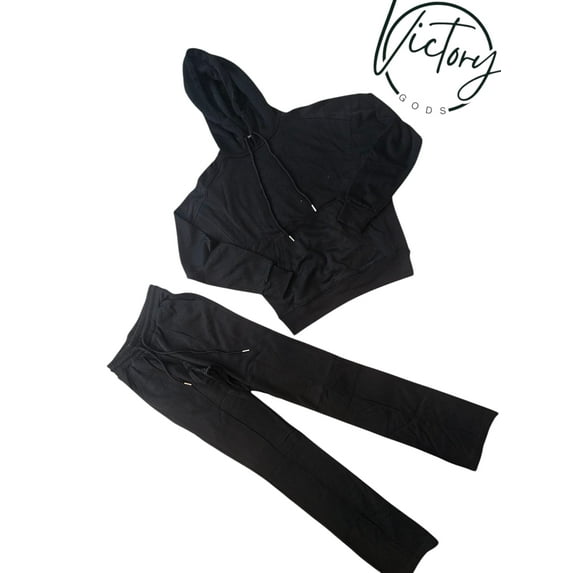 2 Piece Sweatsuit Outfits for Women Winter Thick Fleece Sherpa Lined Warm Long Sleeve Hoodies Sweatshirt Casual Sweatpants Tracksuit Lounge Set