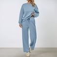 thumbnail image 1 of 2 Piece Sweatsuits for Women - Long Sleeve Sweatshirt With Sweatpants Womens Matching Sets Fall Lounge Sets for Women, 1 of 4