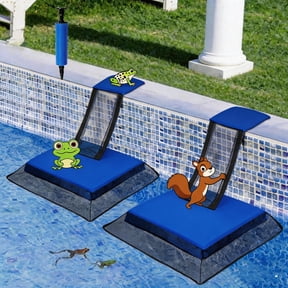 2-Piece Swimming Pool Wildlife Rescue Device,Pool Safety Animal Escape Ramp, Floating Ramp for Frogs, Mice, Birds