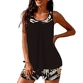 thumbnail image 1 of 2 Piece Swimsuit Sets for Women,Tankini Swimsuits for Women Two Piece Tummy Control Swimwears with Shorts Sporty Athletic Bottom Bathing Suits, 1 of 6