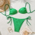 thumbnail image 1 of 2 Piece Swimsuit for Women, Womens Bathing Suits, Women's Bikini Swimsuits, Women's Two Piece Bikini Set With Adjustable Triangle Top and Cheeky Bottom for Beach Vacation, Green S, 1 of 7