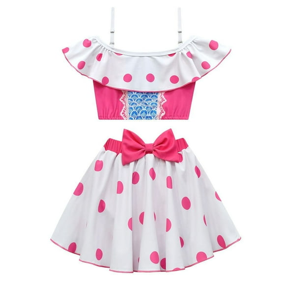 2-Piece Swimsuit for Girls Ruffle Bathing Suit Beach Pool Swimwear