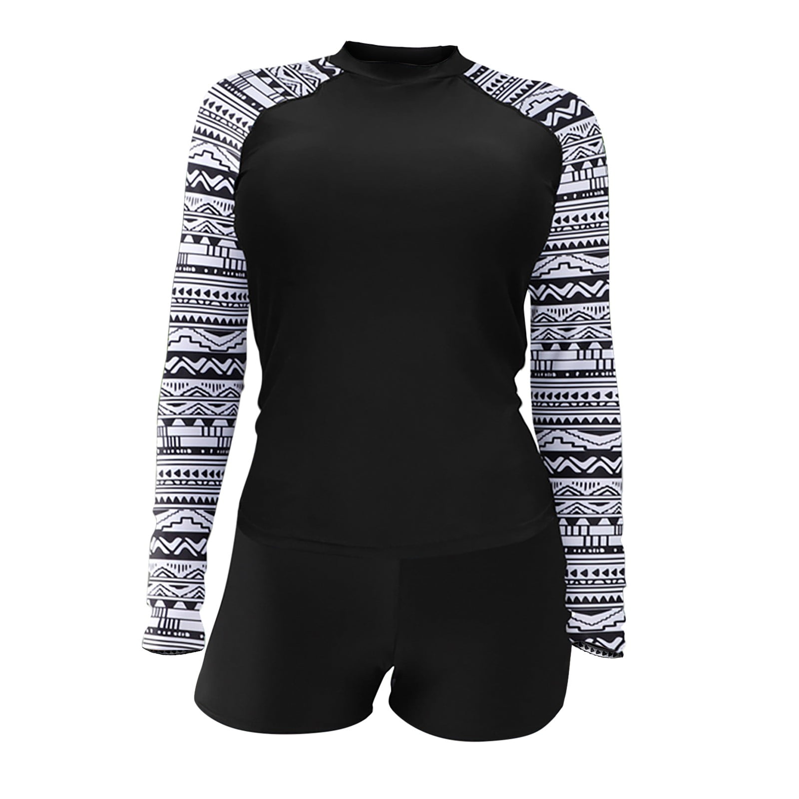Long Sleeve 2 Piece Bathing Suit for Women
