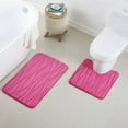 thumbnail image 1 of 2 Piece Swirls Design Embossed Solid Color Memory Foam Soft Bathroom Rug Set Non-Slip PVC Backing, 1 of 6
