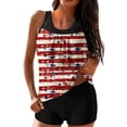 thumbnail image 1 of 2 Piece Tankini with Shorts,Womens Patriotic Swimsuits with Boy Shorts Tummy Control Two Piece Bathing Suits 4th of July Modest Swim Tankini Tops, 1 of 5