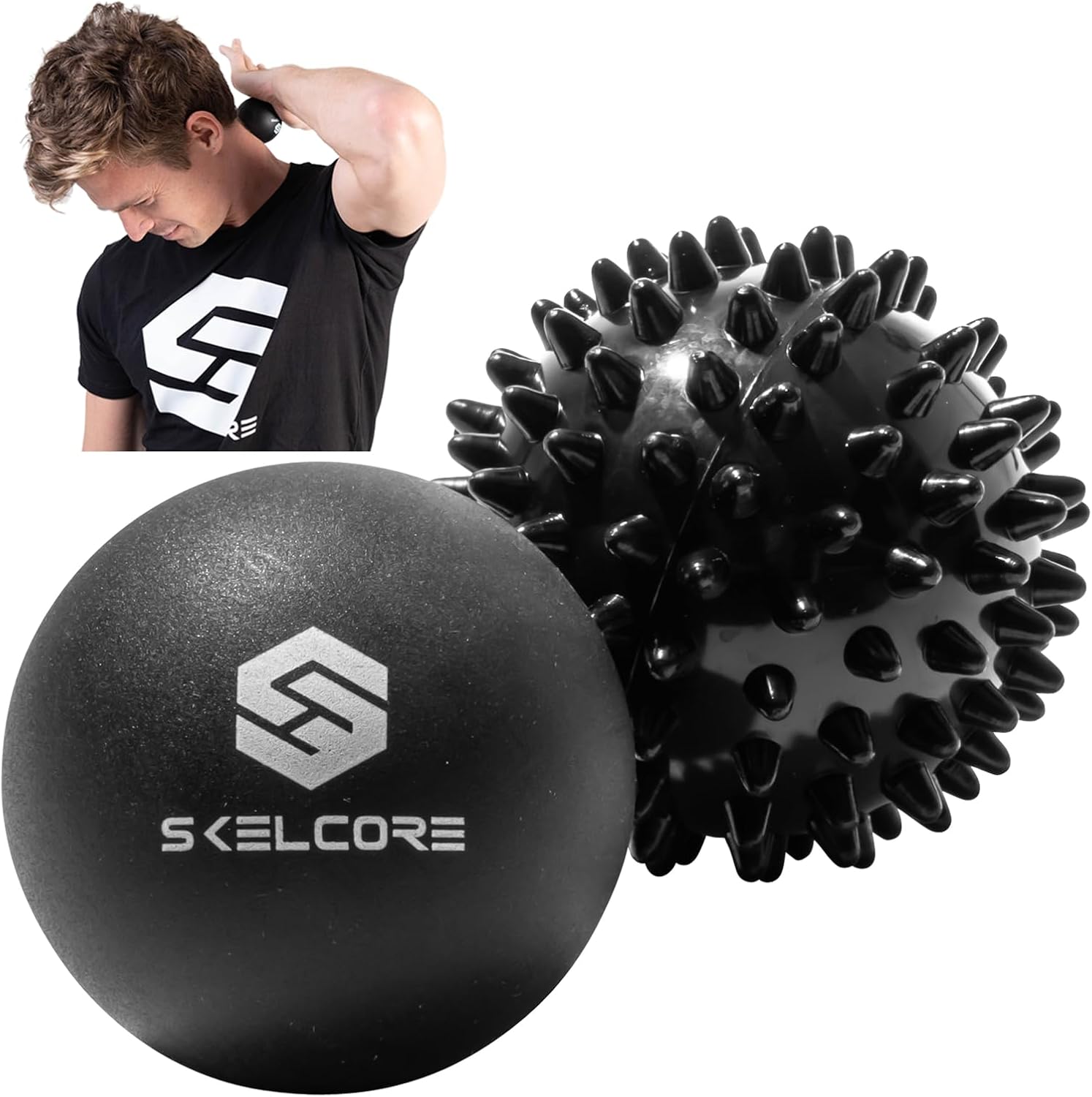 2Piece Therapy Massage Ball Set Lacrosse & Trigger Point Balls for