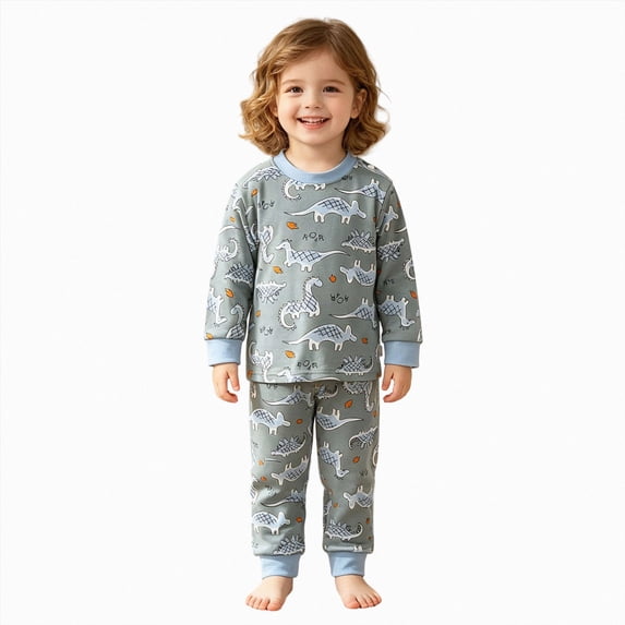 2 Piece Toddler Long Sleeve For Boys And Girls Tracksuit Sweatsuits Set Back-To-School Outfit Set 2-3 Years