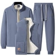 thumbnail image 1 of 2 Piece Track Suits Set for Men Zipper Jacket and Drawstring Waist Sweatpants with Pockets Casual Sportswear, 2XL, 1 of 8