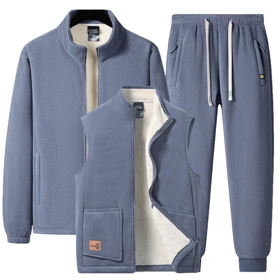 2 Piece Track Suits Set for Men Zipper Jacket and Drawstring Waist Sweatpants with Pockets Casual Sportswear, 2XL