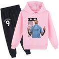 thumbnail image 1 of 2 Piece Tracksuit Outfits-Haaland Graphic Hoodies with Jogger Pants Set Graphic Sweatsuit Tops for Boys Girls, 1 of 3