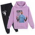 thumbnail image 1 of 2 Piece Tracksuit Outfits-Haaland Graphic Hoodies with Jogger Pants Set Graphic Sweatsuit Tops for Boys Girls, 1 of 3