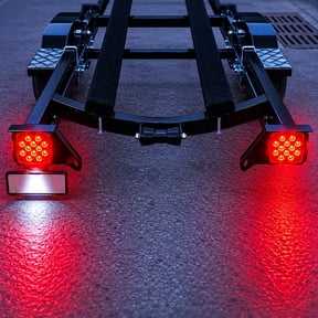 2-Piece Trailer LED Light Kit with 25FT Braided Wiring Harness, Side Markers, 4-Pin Connector for Trailers Up to 80 Inches Wide