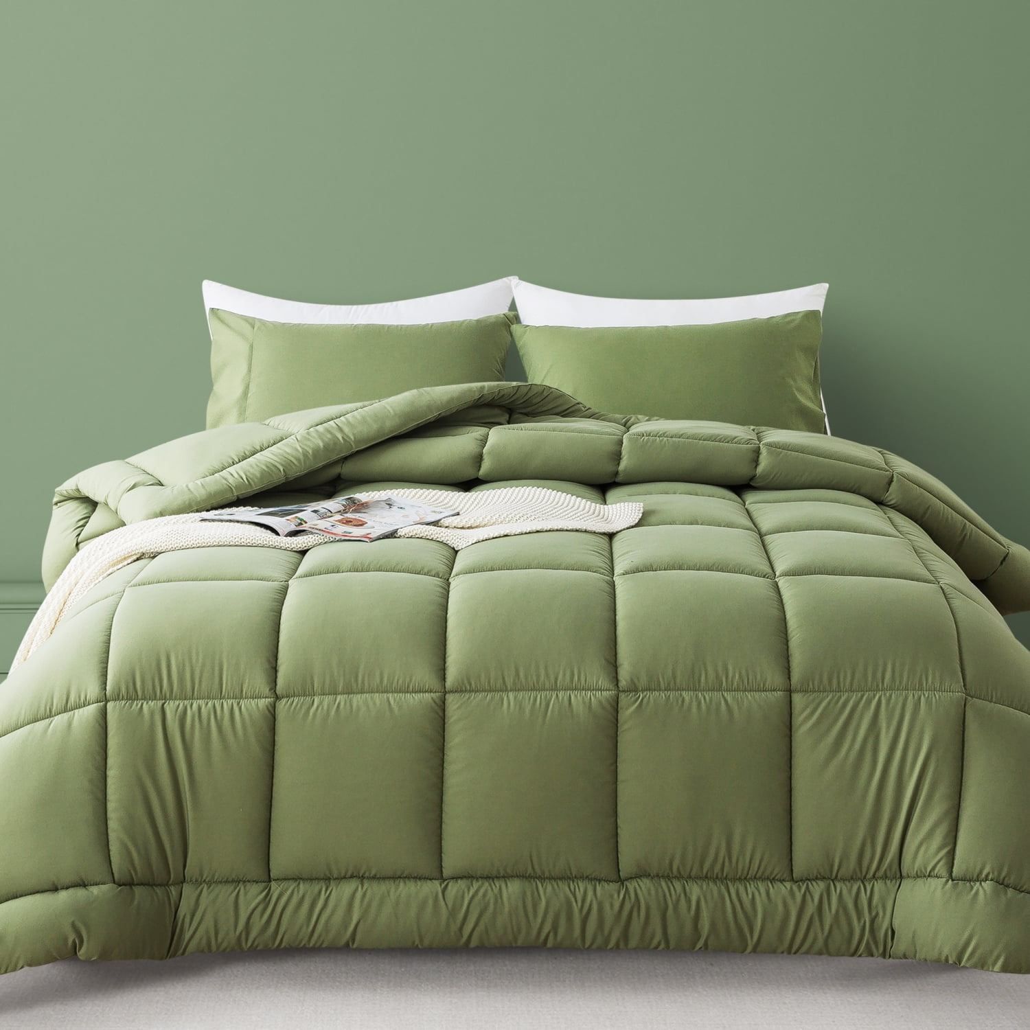 2Piece Twin Size Down Alternative Comforter Set Sage Green Comforter