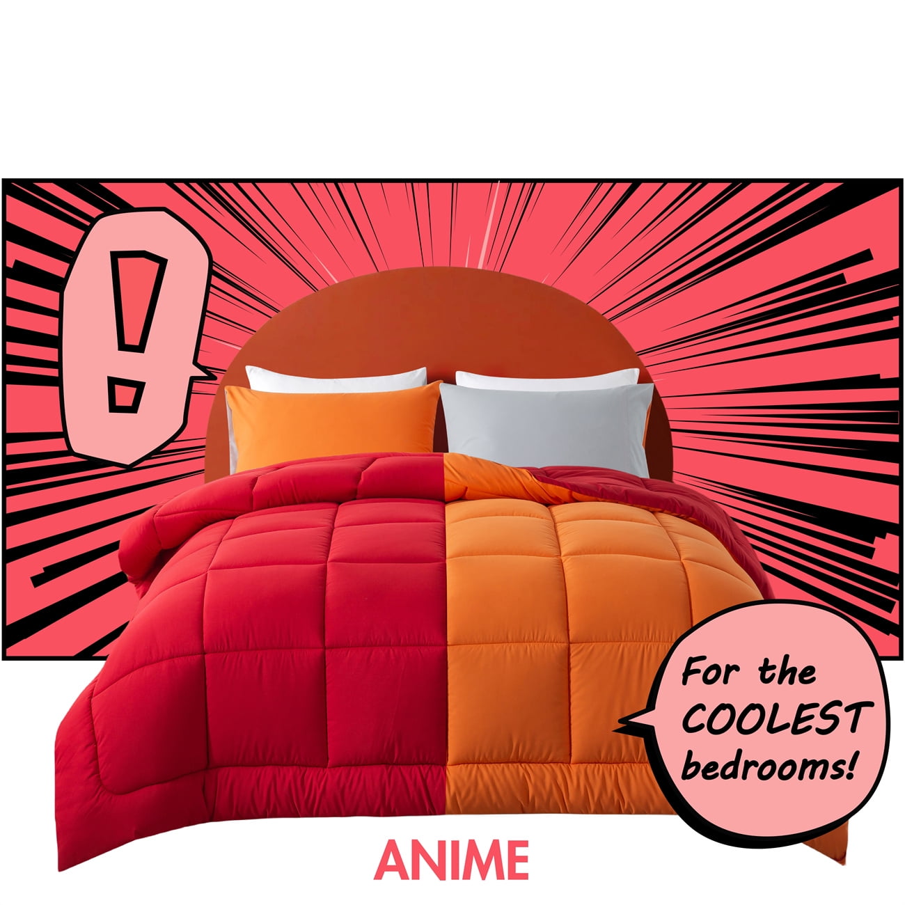 2Piece Twin Size Tricolor Reversible Down Alternative Comforter Set