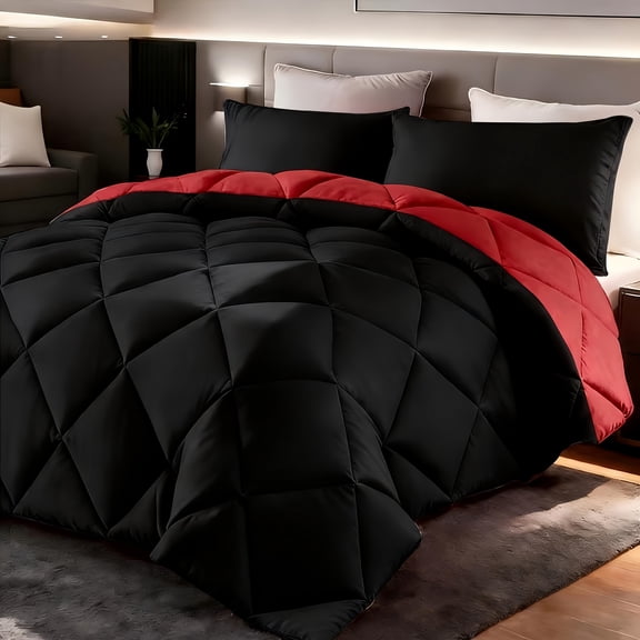 2-Piece Twin Solid Comforter Set, All-Season Use, Includes 1 Comforter + 1 Pillowcase, Box-Quilted Hotel-Quality Machine-Washable Insert, Top Holiday Gift Choice, Suitable For Dorms Decor