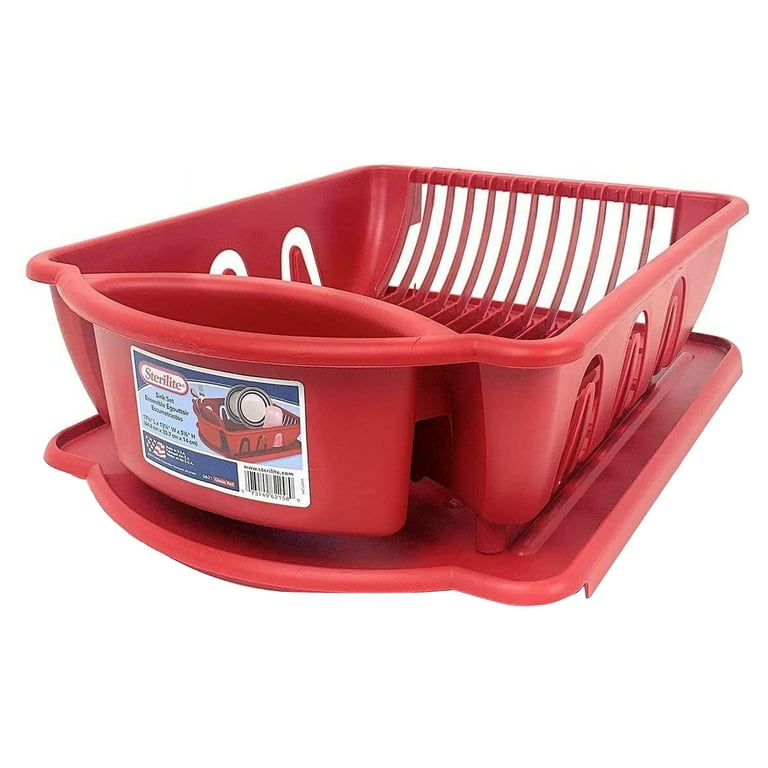 Sterilite 2 Piece Ultra Sink Set Kitchen Essentials Red Walmart