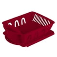 thumbnail image 1 of Sterilite 2 Piece Sink Set, Dish Drainer and Drainboard for Plates, Cups, and Flatware, Red, 1 of 5