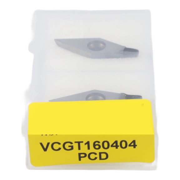 2‑Piece VCMT1604‑1103 PCD‑CBN Tipped Turning Insert Set, CNC Lathe Cutter For Aluminum Copper Non‑Ferrous Metal Cutting