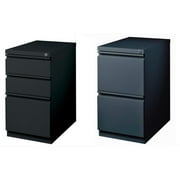 2 Piece Value Pack 3 Drawer Black and 2 Drawer Charcoal Filing Cabinet